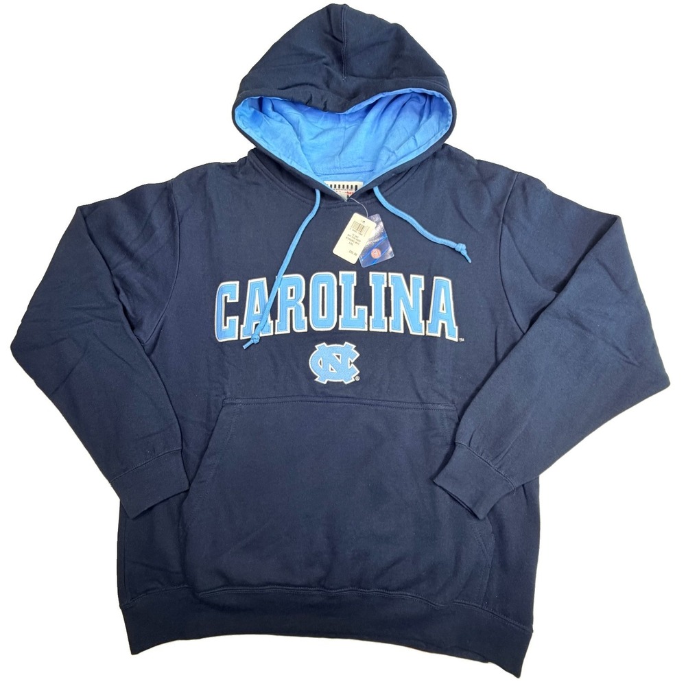 NWT Vintage Team Edition Foot Locker UNC Tar Heels Men's L Navy Pullover Hoodie